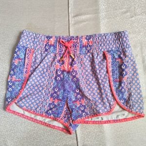 Cabana Life pink artsy print swim shorts size L